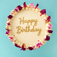 Celebration Cake_Edible Flowers